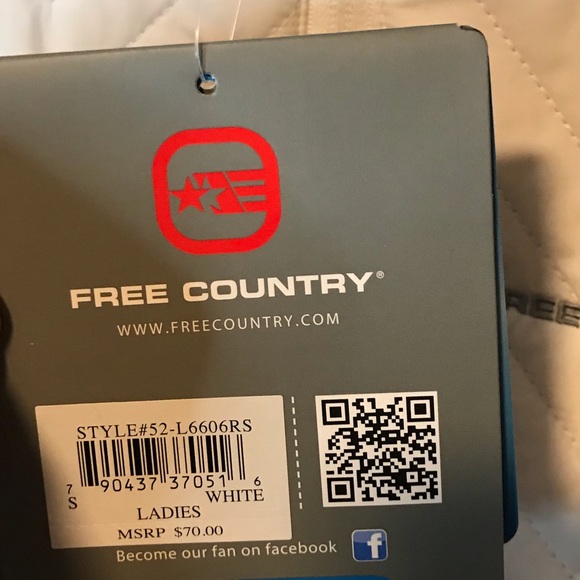 Free Country Womens Small White Reversible Vest - Picture 4 of 7